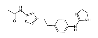 N-(4-{2-[4-(4,5-dihydro-1H-imidiazol-2-ylamino)phenyl]ethyl}-1,3-thiazol-2-yl)acetamide Structure