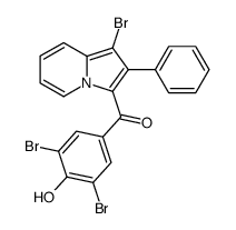 (1-Bromo-2-phenyl-indolizin-3-yl)-(3,5-dibromo-4-hydroxy-phenyl)-methanone Structure