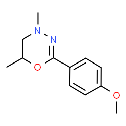 4H-1,3,4-Oxadiazine,5,6-dihydro-2-(p-methoxyphenyl)-4,6-dimethyl-(8CI)结构式