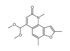 4-(dimethoxymethyl)-1,6,8-trimethylfuro[2,3-h]quinolin-2-one Structure