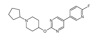 2-(1-cyclopentylpiperidin-4-yl)oxy-5-(6-fluoropyridin-3-yl)pyrimidine Structure