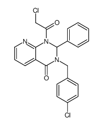 1-(2-Chloro-acetyl)-3-(4-chloro-benzyl)-2-phenyl-2,3-dihydro-1H-pyrido[2,3-d]pyrimidin-4-one结构式