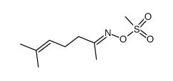 (E)-6-methylhept-5-en-2-oneO-methylsulfonyl oxime Structure