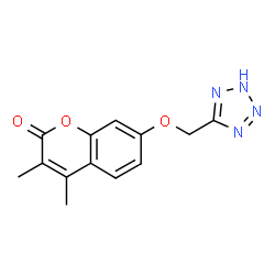 3,4-dimethyl-7-(1H-tetrazol-5-ylmethoxy)-2H-chromen-2-one结构式