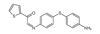 2-[4-(4-aminophenyl)sulfanylphenyl]imino-1-thiophen-2-ylethanone结构式