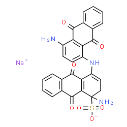 sodium 1-amino-4-((4-amino-9,10-dihydro-9,10-dioxo-1-anthryl)amino)-9,10-dihydro-9,10-dioxoanthracenesulphonate结构式