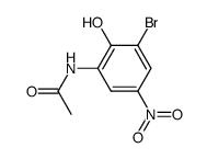 acetic acid-(3-bromo-2-hydroxy-5-nitro-anilide)结构式