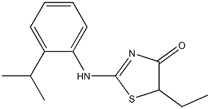 5-ethyl-2-[(2-isopropylphenyl)amino]-1,3-thiazol-4(5H)-one结构式