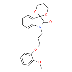 1'-[3-(2-methoxyphenoxy)propyl]-1',2'-dihydrospiro([1,3]dioxane-2,3'-indole)-2'-one结构式