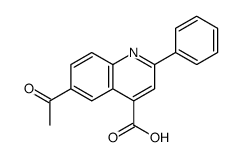 6-acetyl-2-phenylquinoline-4-carboxylic acid结构式