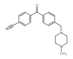 4-CYANO-4'-(4-METHYLPIPERAZINOMETHYL) BENZOPHENONE结构式