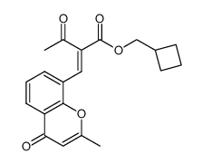 cyclobutylmethyl 2-[(2-methyl-4-oxo-4H-chromen-8-yl)methylene]-3-oxobutanoate结构式