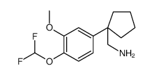 Cyclopentanemethanamine, 1-[4-(difluoromethoxy)-3-methoxyphenyl] Structure