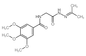 3,4,5-trimethoxy-N-[(propan-2-ylideneamino)carbamoylmethyl]benzamide结构式