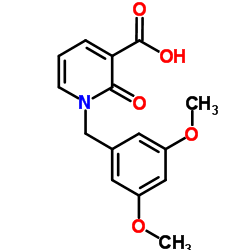 1-(3,5-Dimethoxybenzyl)-2-oxo-1,2-dihydro-3-pyridinecarboxylic acid结构式