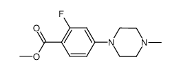 2-fluoro-4-(4-methyl-piperazin-1-yl)-benzoic acid methyl ester Structure