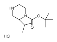 (R)-tert-Butyl 2-isopropylpiperazine-1-carboxylate hydrochloride structure