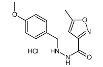 (4-methoxyphenyl)methyl-[(5-methyl-1,2-oxazole-3-carbonyl)amino]azanium,chloride Structure