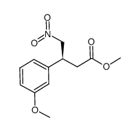 (S)-methyl 3-(3-methoxyphenyl)-4-nitrobutanoate Structure