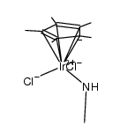 [Ir(pentamethylcyclopentadienyl)Cl2(methylamine)] Structure