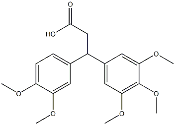 3-(3,4-dimethoxy-phenyl)-3-(3,4,5-trimethoxy-phenyl)-propionic acid结构式