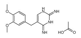 acetic acid,5-[(3,4-dimethoxyphenyl)methyl]pyrimidine-2,4-diamine Structure