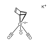 K2{Cr(η4-benzene)(CO)3 Structure