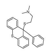 N,N-dimethyl-2-(9-phenylthioxanthen-9-yl)sulfanylethanamine结构式