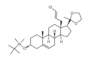 3β-tertiobutyldimethylsilyloxy-18-chlorovinyl-20,20-ethylenedioxy-pregn-5-ene Structure