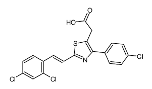 2-[4-(4-chlorophenyl)-2-[(E)-2-(2,4-dichlorophenyl)ethenyl]-1,3-thiazol-5-yl]acetic acid Structure