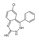 7-chloro-5-phenyl-4H-1,3,4-benzotriazepin-2-amine结构式