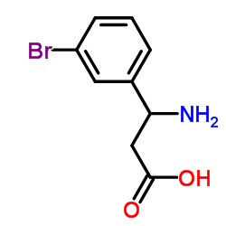 3-氨基-3-(3-溴苯基)丙酸结构式