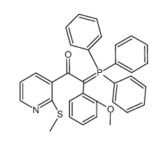 2-(2-methoxyphenyl)-1-(2-(methylthio)pyridin-3-yl)-2-(triphenyl-5-phosphanylidene)ethan-1-one Structure