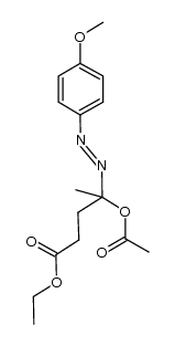 ethyl 4-acetoxy-4-(4-methoxyphenylazo)-pentanoate结构式