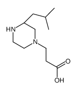 3-[(3S)-3-(2-methylpropyl)piperazin-1-yl]propanoic acid Structure