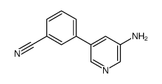 3-(5-aminopyridin-3-yl)benzonitrile Structure