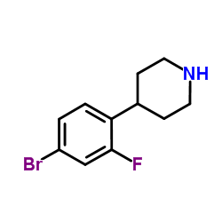 4-(4-Bromo-2-fluorophenyl)piperidine结构式