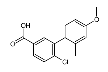 4-chloro-3-(4-methoxy-2-methylphenyl)benzoic acid Structure