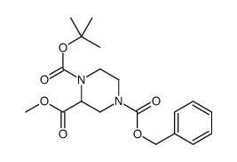 4-Benzyl 1-tert-butyl 2-methyl piperazine-1,2,4-tricarboxylate structure