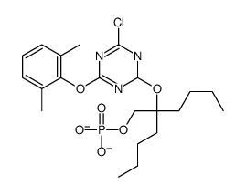 [2-butyl-2-[[4-chloro-6-(2,6-dimethylphenoxy)-1,3,5-triazin-2-yl]oxy]hexyl] phosphate Structure