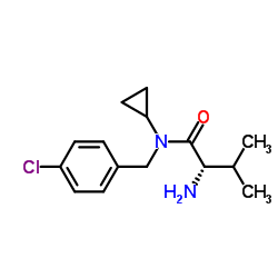 N-(4-Chlorobenzyl)-N-cyclopropyl-L-valinamide结构式