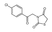 3-[2-(4-chlorophenyl)-2-oxoethyl]-1,3-thiazolidine-2,4-dione结构式