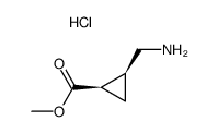 Cyclopropanecarboxylic acid, 2-(aminomethyl)-, methyl ester, hydrochloride, cis- (9CI) structure