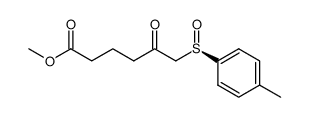 (+)-methyl ((S)R)-5-oxo-6-(p-tolylsulfinyl)hexanoate Structure