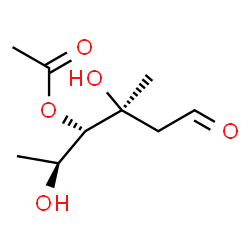 4-O-Acetyl-3-C-methyl-2,6-dideoxy-L-arabino-hexose structure