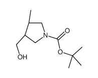 反式-叔丁基 3-(羟基甲基)-4-甲基吡咯烷-1-羧酸图片