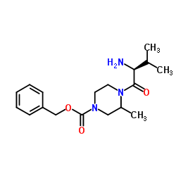 Benzyl 3-methyl-4-(L-valyl)-1-piperazinecarboxylate Structure