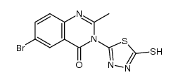 6-bromo-3-(5-mercapto-1,3,4-thiadiazol-2-yl)-2-methylquinazolin-4(3H)-one Structure