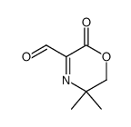 2H-1,4-Oxazine-3-carboxaldehyde, 5,6-dihydro-5,5-dimethyl-2-oxo- (9CI)结构式