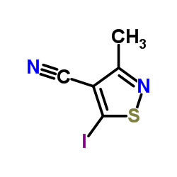 5-Iodo-3-methyl-1,2-thiazole-4-carbonitrile结构式